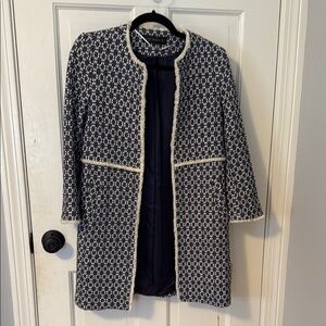 Zara Jacquard Printed Coat Size Small